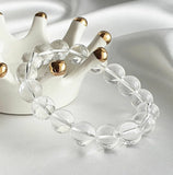 Natural Clear Quartz Stretchable Bracelet.