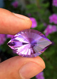 26.90CT Natural Amethyst Eye Fancy Cut Stone