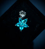 Natural Paraiba Colour Topaz adjustable Ring with 925 Sterling Silver