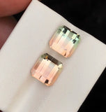 6.65CT Natural Gorgeous Bi Colour Tourmaline Pairs From Afghanistan