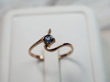 9K Gold Ring with Natural Blue Sapphire