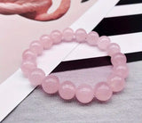 Natural Rose Quartz Stretchable Bracelet.