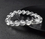 Natural Clear Quartz Stretchable Bracelet.