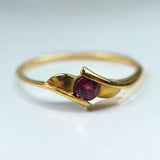 9K Gold Ring with Natural Ruby