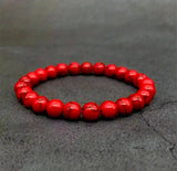 Natural Red Jasper Stretchable Bracelet