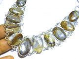 Lace Agate Sterling Silver Necklace - Gorgeous