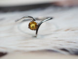 9K Gold Ring with Natural Yellow Sapphire