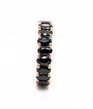 Black Spinel Gemstone Ring Sterling Silver Size 7