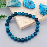 Natural Blue Apatite Stretchable Bracelet.