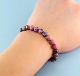 Natural Rhodonite Stretchable Bracelet