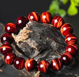 Natural Red Tiger Eye Stretchable Bracelet