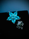 Natural Paraiba Colour Topaz adjustable Ring with 925 Sterling Silver