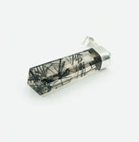 Natural Smoky Rutile Quartz Pendant with 925 Sterling Silver.