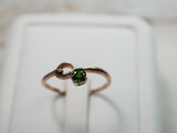 9K Gold Ring with Natural Green Tourmaline