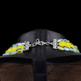 Beautiful 515 Cts Onyx & Aquamarine Necklace 20 inches