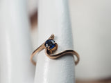 9K Gold Ring with Natural Blue Sapphire