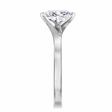 Sophie Design 18K Oval Natural Diamond Solitaire Ring