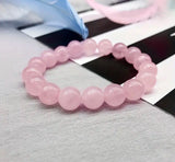 Natural Rose Quartz Stretchable Bracelet.