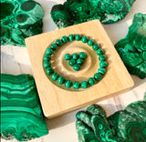 Beautiful Natural Malachite Beaded Bracelet