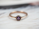9K Gold Ring with Natural Amethyst