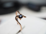 9K Gold Ring with Natural Blue Sapphire