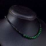 Beautiful 60 Cts Geniune Spinal & Onyx Necklace 20 inches - 8 E348